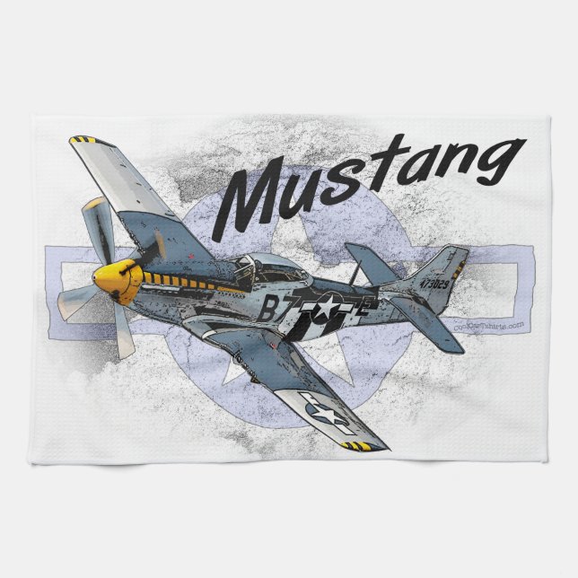 P51 Mustang Tea Towel (Horizontal)