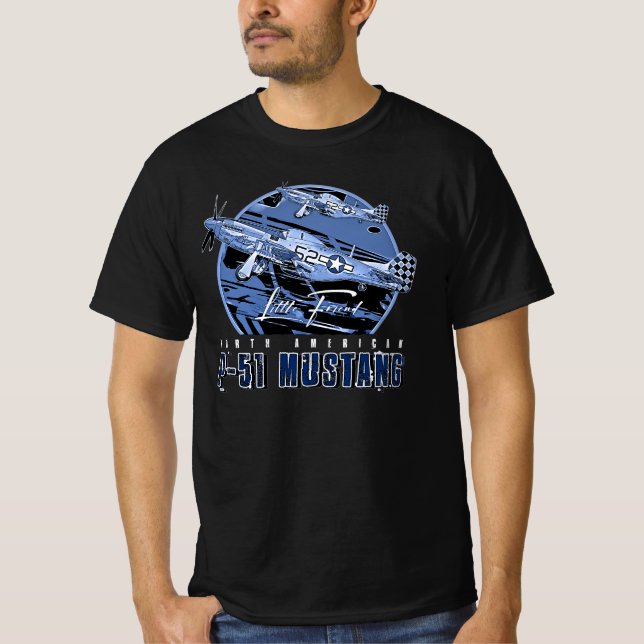 P51 Mustang USAF Fighter Plane T-Shirt (Front)