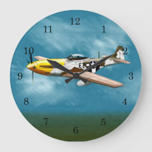 P51D Mustang Wall Clock