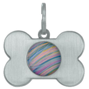 P6 Unique Colourful Abstract Art Pet ID Tag
