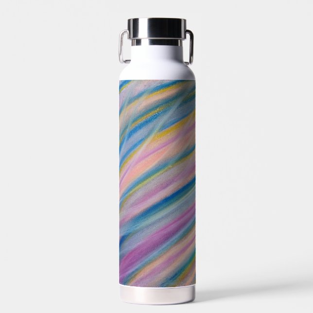 P6 Unique Colourful Abstract Art Water Bottle (Front)
