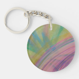 P9 Unique Colourful Abstract Art Key Ring