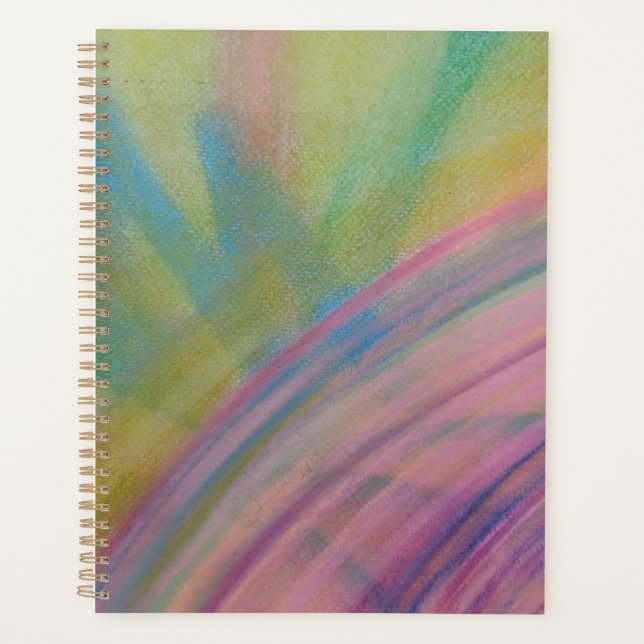 P9 Unique Colourful Abstract Art Planner (Front)