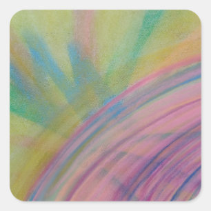 P9 Unique Colourful Abstract Art Square Sticker