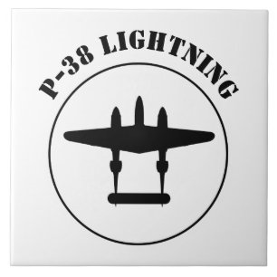 P-38 Lightning Ceramic Tile
