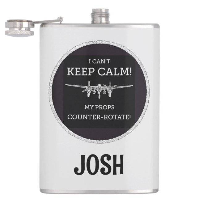 P-38 Lightning Custom Vinyl Wrapped Flask (Opened)