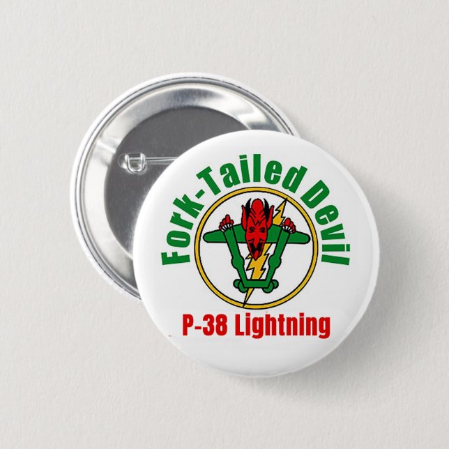 P-38 Lightning Fork-Tailed Devil Pin (Front & Back)