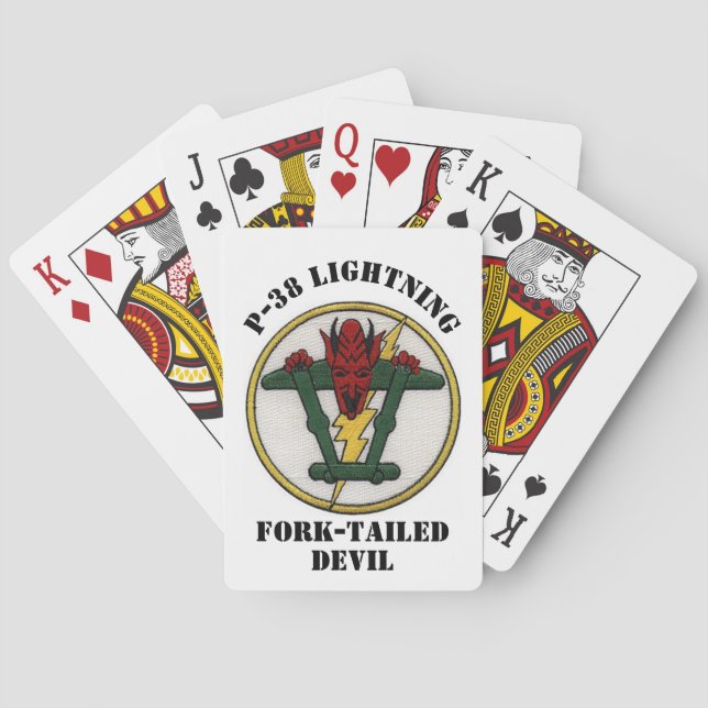 P-38 Lightning Fork-Tailed Devil Playing Cards (Back)