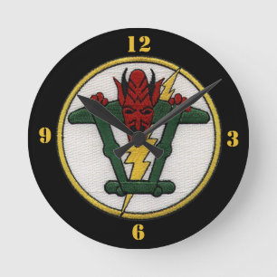 P-38 Lightning Fork-tailed Devil Round Clock