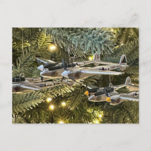 P-38 Lightning Holiday Postcard