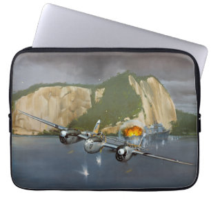 P-38 Lightning in Battle Laptop Sleeve