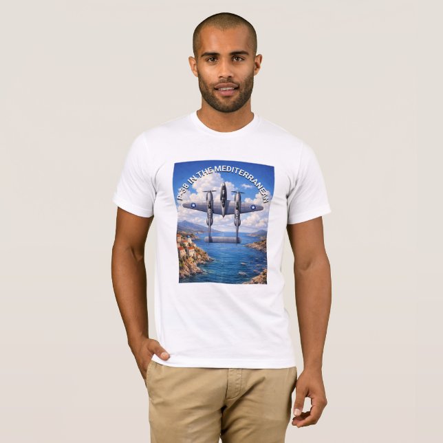 P-38 Lightning in the Mediterranean Theater T-Shirt (Front Full)