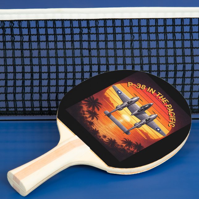 P-38 Lightning in the Pacific Theater Ping Pong Paddle (Insitu)