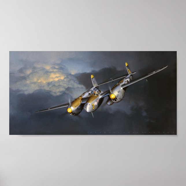 P-38 Lightning Jack Fellows Art Poster (Front)