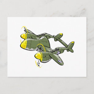p-38 lightning postcard