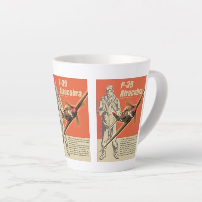 P-39 Airacobra Latte Mug (Right Angle)