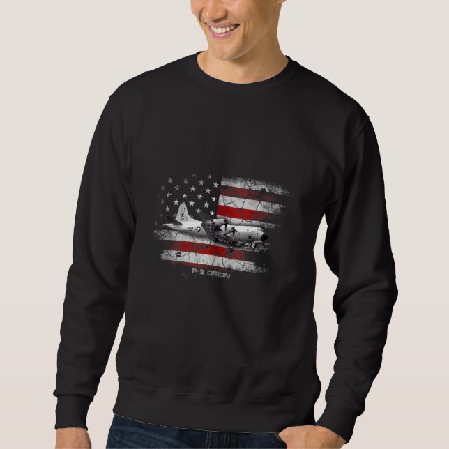 P 3 Orion Anti Submarine Aeroplane Flag Pilot Vete Sweatshirt (Front)