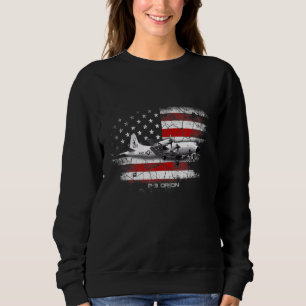 P-3 Orion Anti-Submarine Aeroplane Flag Pilot Vete Sweatshirt