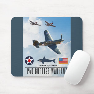 P-40 CURTISS WARHAWK FIGHTER SQUADRON MOUSE PAD