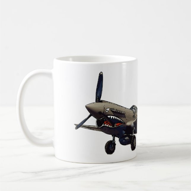 P-40 Warhawk aircraft Mugs & Cups (Left)