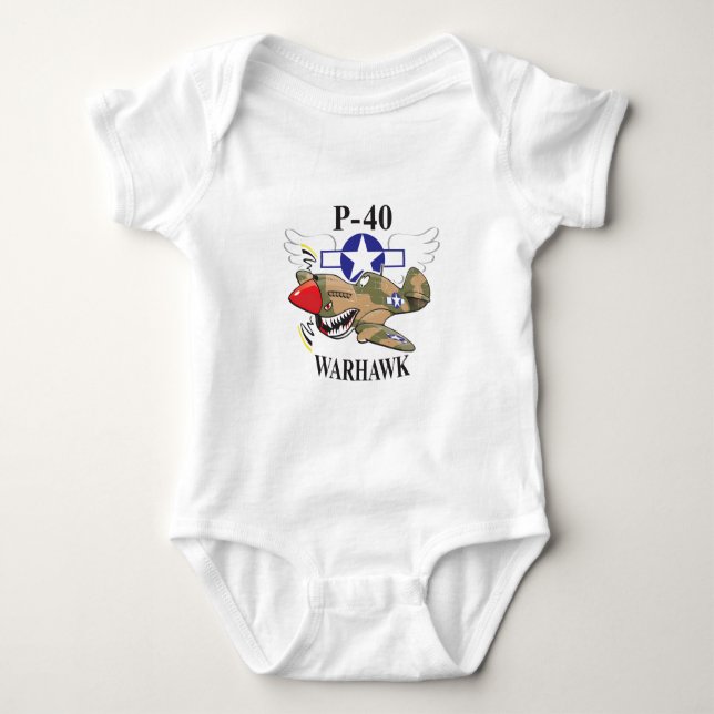 p-40 warhawk baby bodysuit (Front)