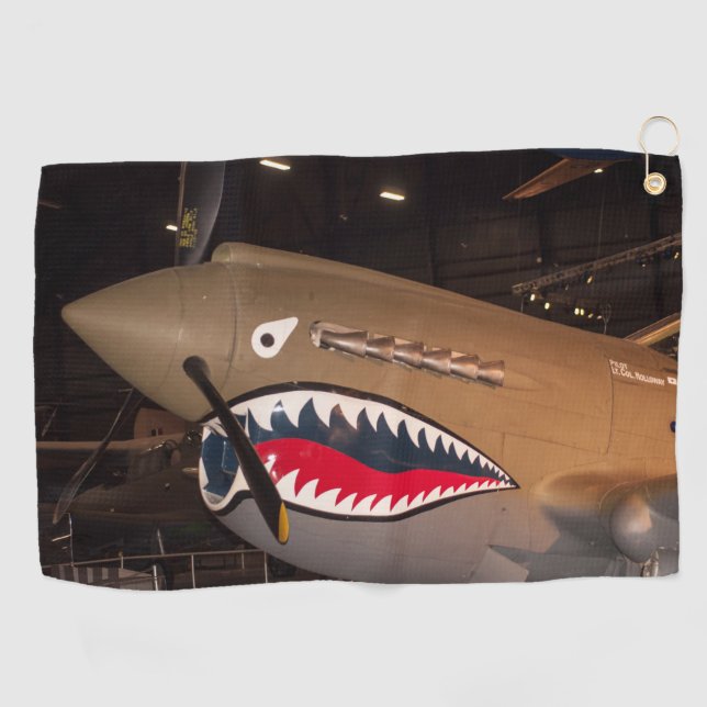 P-40 Warhawk Fighter Plane Golf Towel (Horizontal)