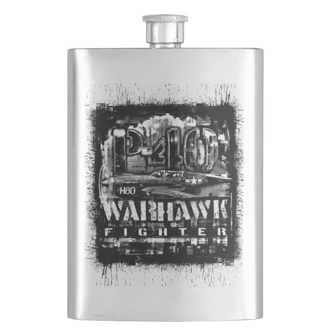 P-40 Warhawk Hip Flask (Front)