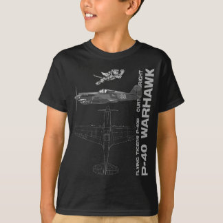 P-40 Warhawk WWII Fighter Aeroplane Profile T-Shirt