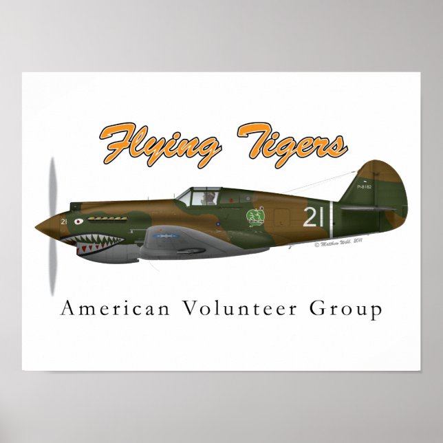 P-40B_AVG "Flying Tigers" Poster (Front)