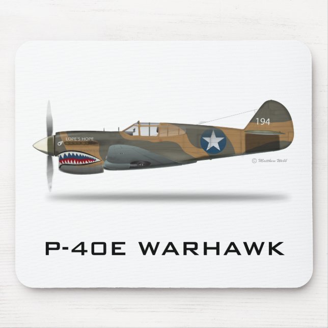 P-40E WARHAWK MOUSE PAD (Front)