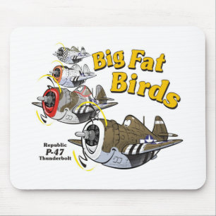 P-47 thunderbolt in formation mouse pad