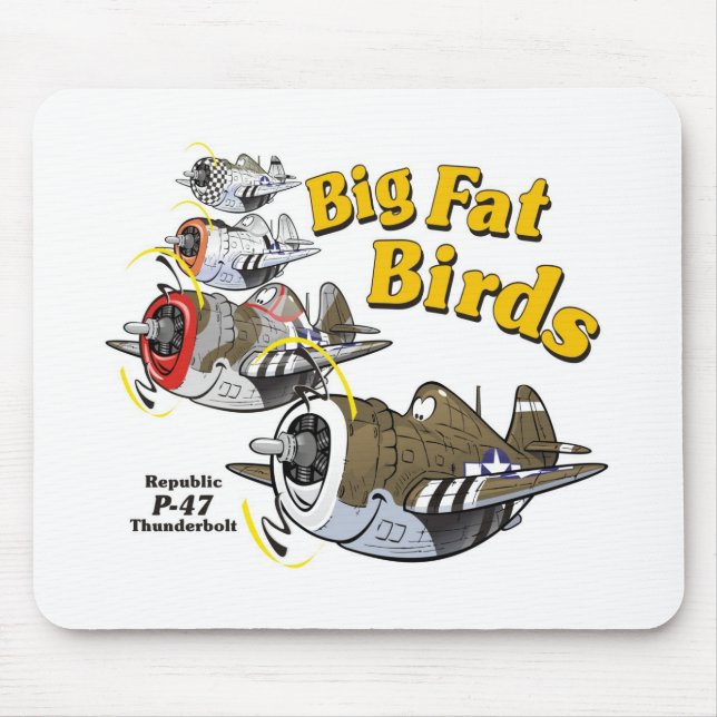 P-47 thunderbolt in formation mouse pad (Front)