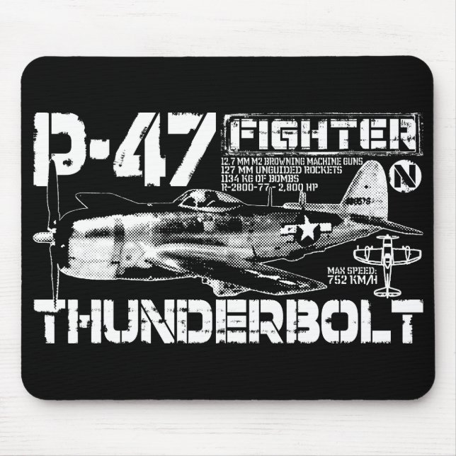 P-47 Thunderbolt Mouse Pad (Front)