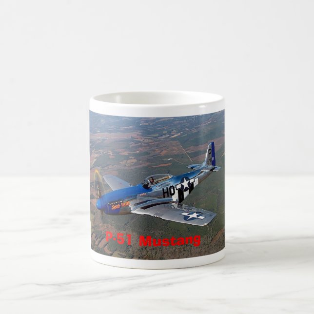 p-51 mustang coffee mug (Center)