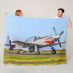 P-51 MUSTANG FLEECE BLANKET