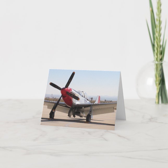 P-51 Mustang Red Tail Card (Front)