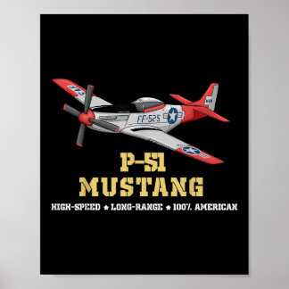 P-51 Mustang World War Ii Fighter Bomber  Poster