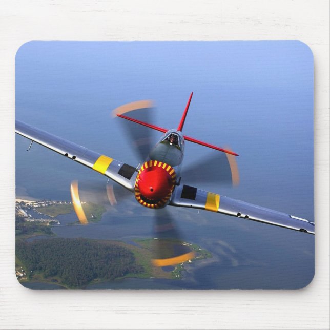 P-51 Mustang WWII American Fighter Aeroplane Mouse Pad (Front)