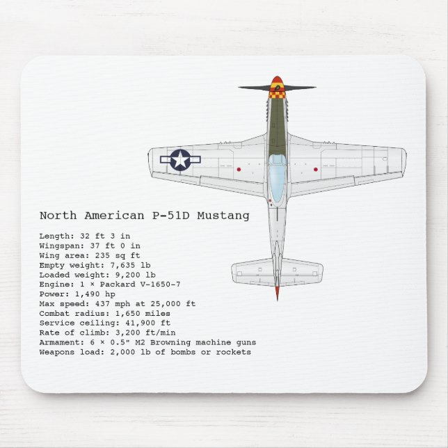 P-51D Mustang mousepad (Front)