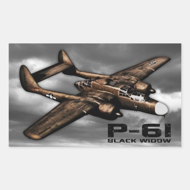 P-61 Black Widow Rectangular Sticker (Front)