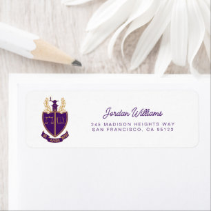 P.A.D. Crest Return Address Label