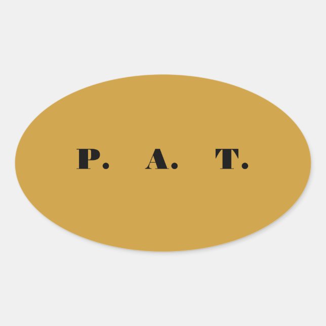 P.A.T. Sticker (Front)