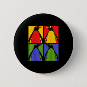 P Art Antarctic Animal Lover Zoo Keeper Gift Cute 6 Cm Round Badge