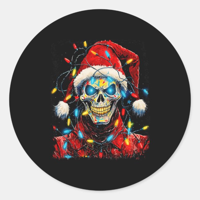 P Art Halloween Design Strawman Ecrow Christmas Ho Classic Round Sticker (Front)