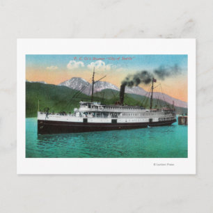 P. C. Co's Steamer "City of Seattle" Postcard