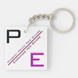 "P/E Ratio" Key Ring