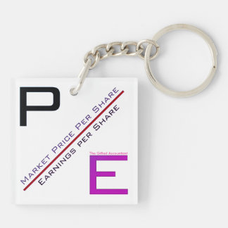 "P/E Ratio" Key Ring