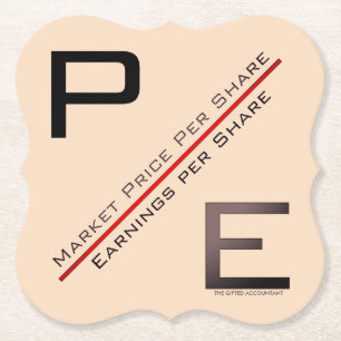"P/E Ratio" Paper Coaster