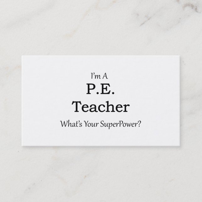 P.E. Teacher Business Card (Front)
