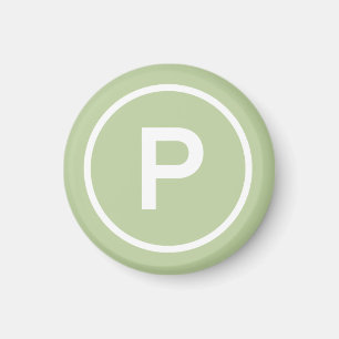 P for Paleo diet green natural no grain lean meat Magnet